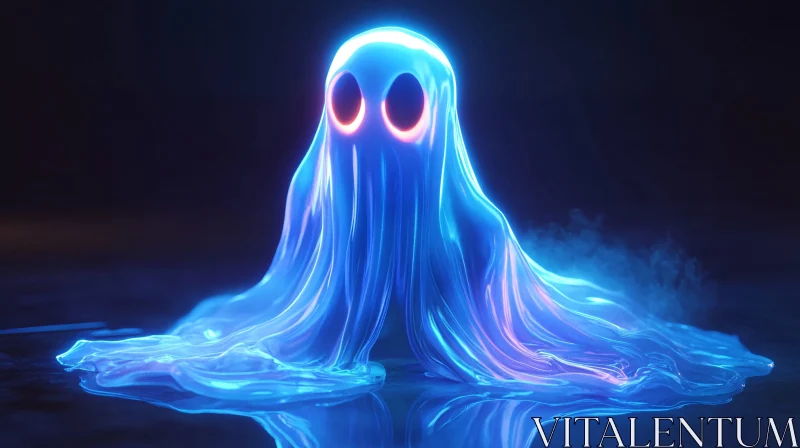 AI ART Glowing Ghostly Figure