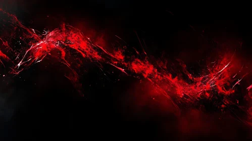 Energetic Red Splash Abstract