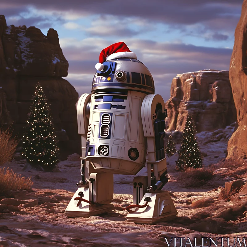 Christmas Robot Adventure AI Image