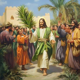 Biblical Figure's Arrival in the City