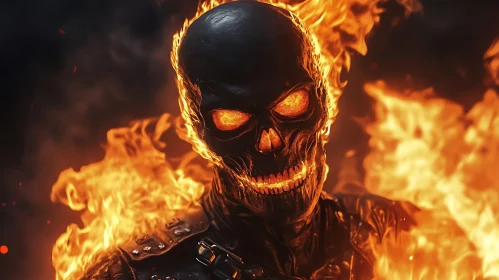 Skull Ablaze: A Portrait of Fire