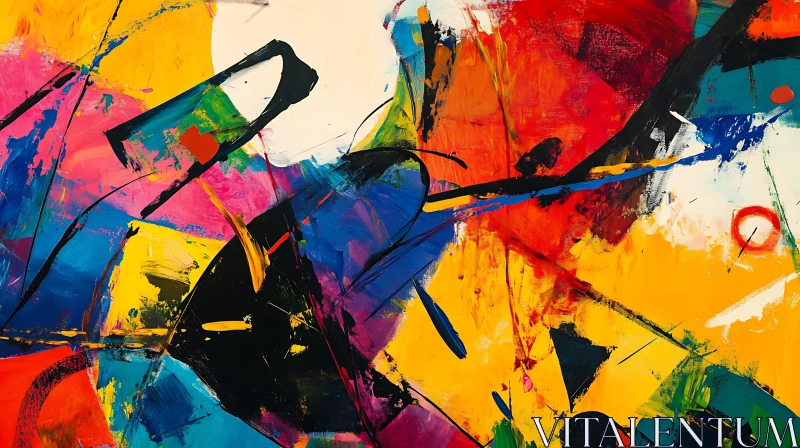 AI ART Energetic and Colorful Abstract Artwork