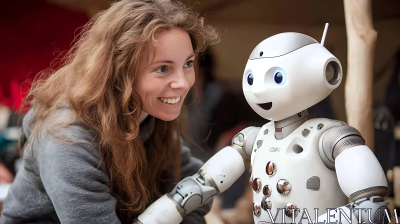 AI ART A Woman's Smile for a Humanoid Companion