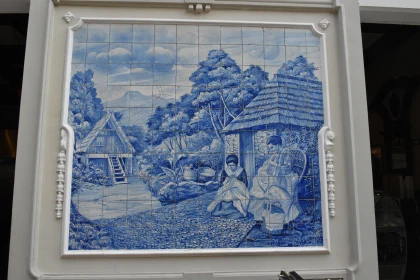 Village Life Azulejo Tile Design