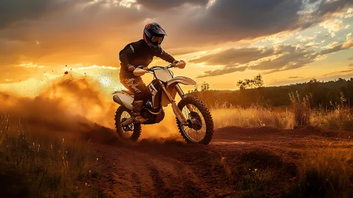 Motorcycle Adventure at Dusk