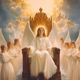 Celestial Angel on Throne