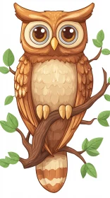 Charming Owl Illustration