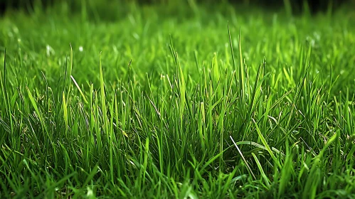 Fresh Green Grass Close-Up