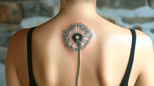 Detailed Dandelion Body Art