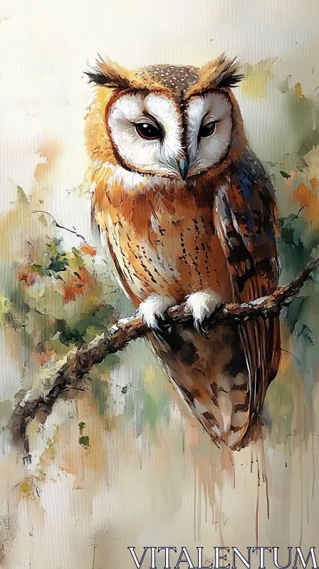 Artistic Rendering of an Owl AI Image