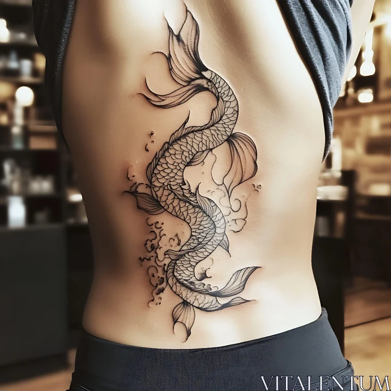 Intricate Fish Tattoo Design AI Image