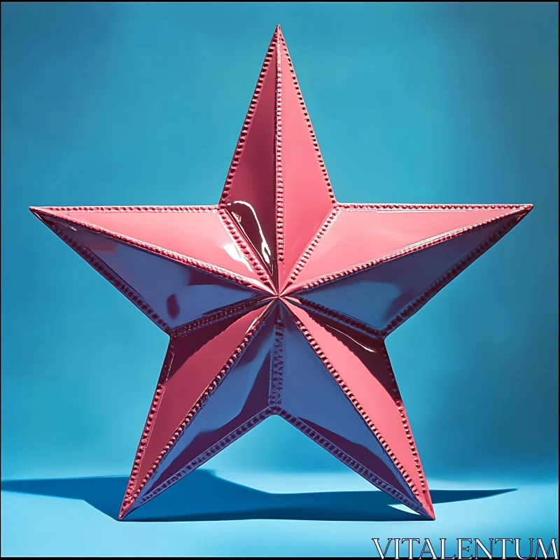 AI ART Reflective Star Art Piece