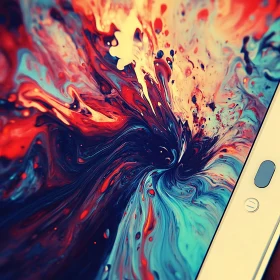 Swirling Color Abstract Painting