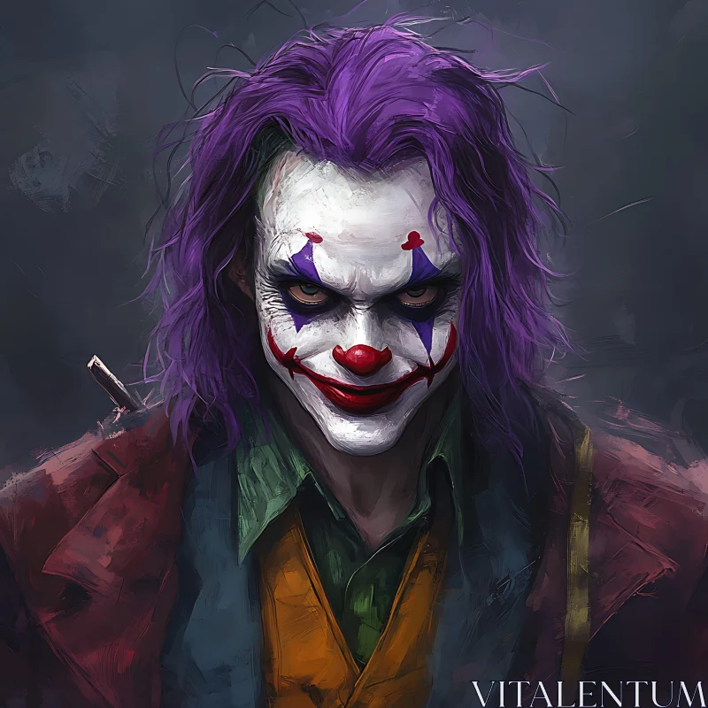 AI ART Clown Prince of Crime: Joker's Painted Likeness