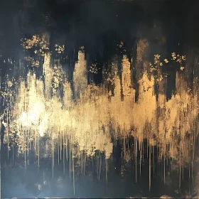 Golden Textures on Black Canvas