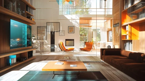 Contemporary Living Room with Natural Light
