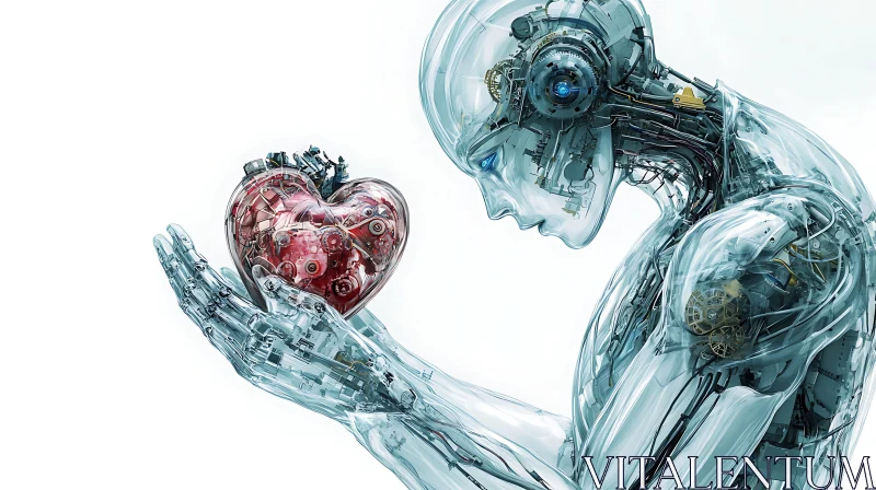 Tech-Fusion: Cyborg with Heart AI Image