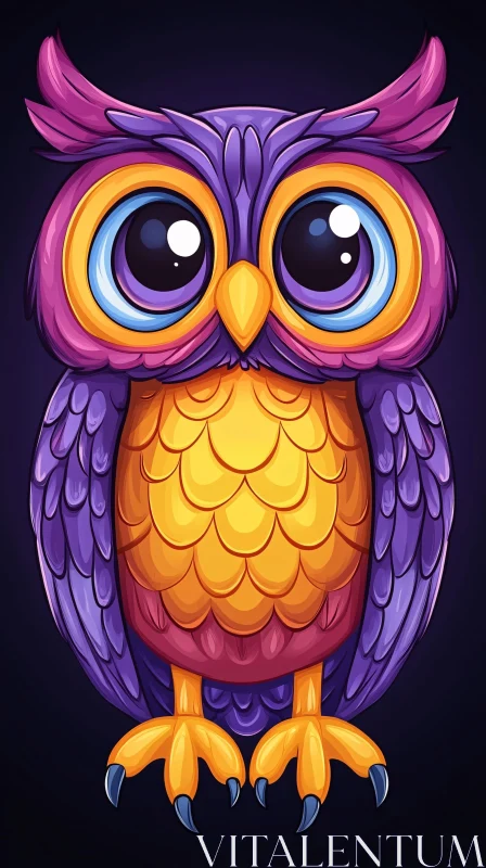 AI ART Whimsical Owl Artwork