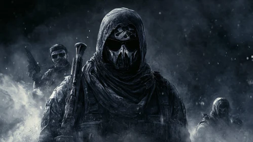 Mysterious Warrior in Tactical Gear