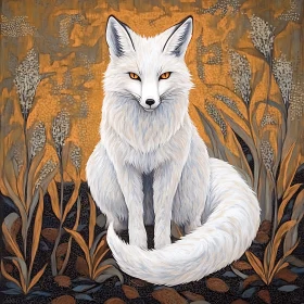 Fox Portrait with Amber Eyes