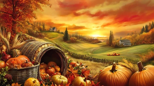 Fall Abundance: A Thanksgiving Scene