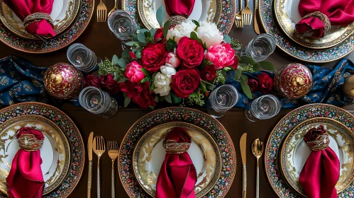 Luxurious Dining Table Arrangement