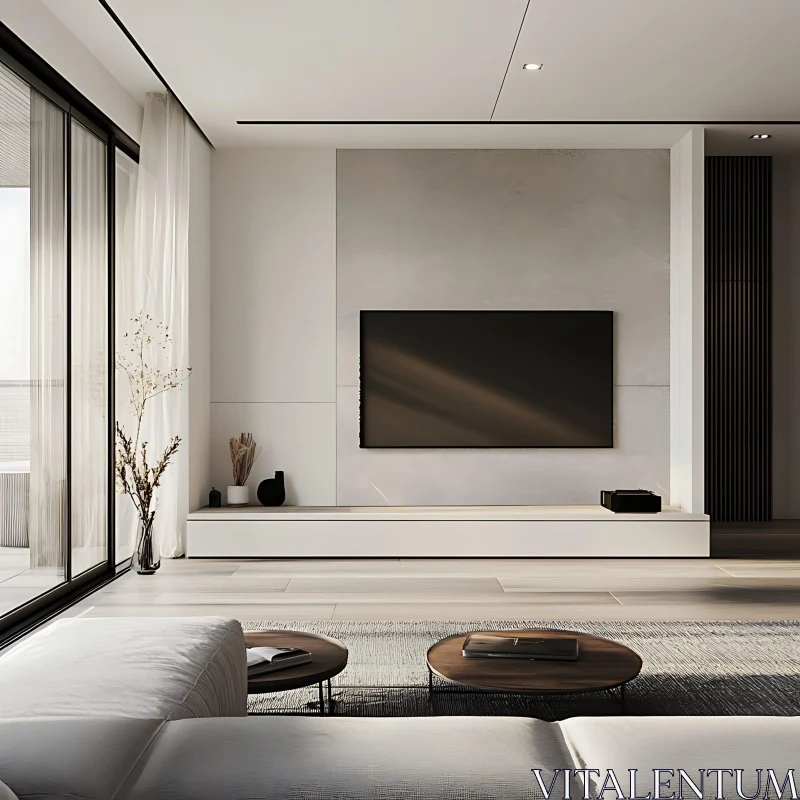 AI ART Modern Home Interior with Minimalist Decor