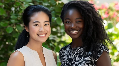 Two Women Smiling Portrait