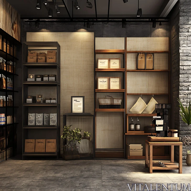 AI ART Rustic Interior Display