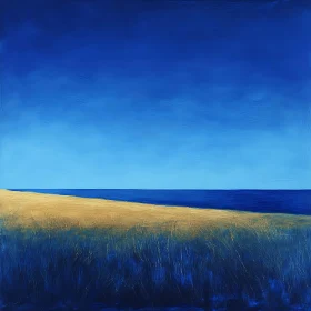 Blue Coastline Art