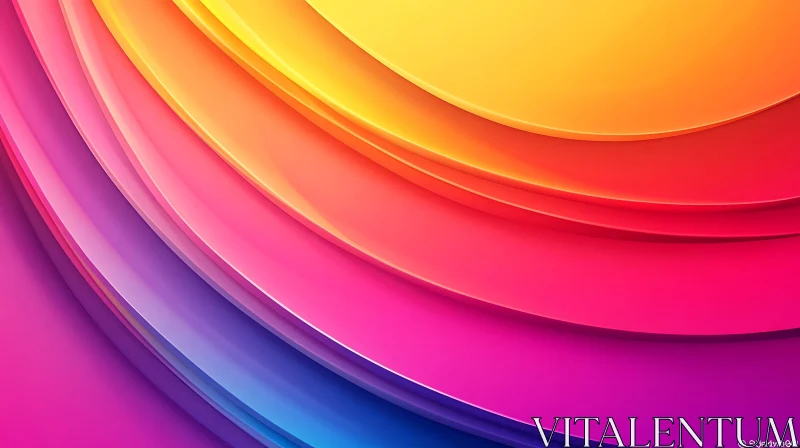 Colorful Abstract Curves Background AI Image