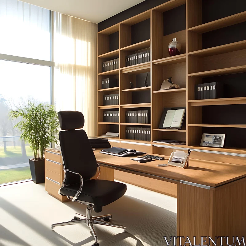 AI ART Sleek Home Office Setup