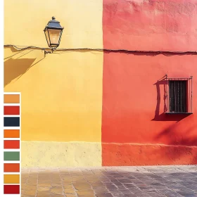 Yellow and Red Building Facade