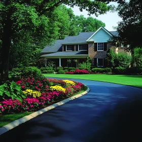 Elegant Home with Manicured Lawn