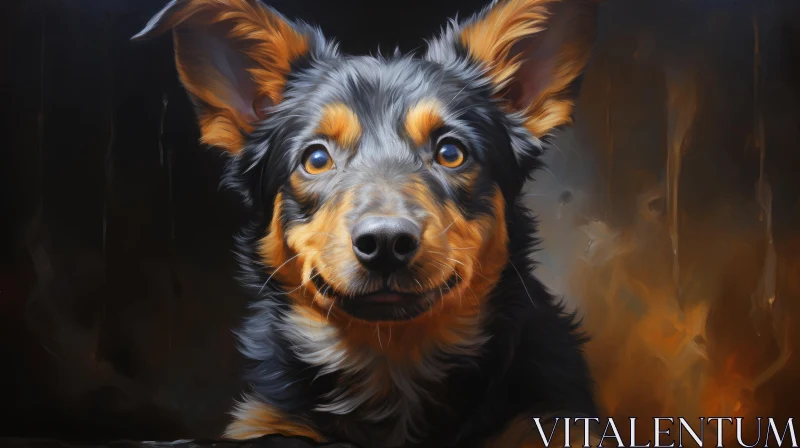 Colorful Portraiture of a Dog in Playful Expressions AI Image