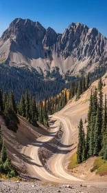 Mountain View with Winding Road