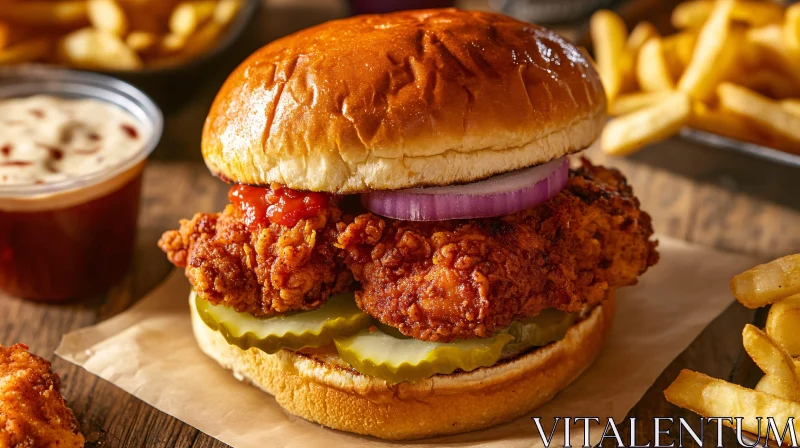 AI ART Ultimate Fried Chicken Sandwich