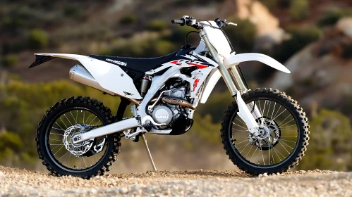 Off-Road Motorcycle on Sandy Ground