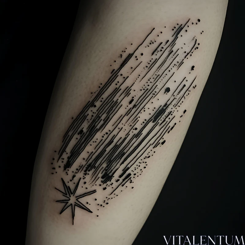 Minimalist Black Ink Forearm Tattoo AI Image