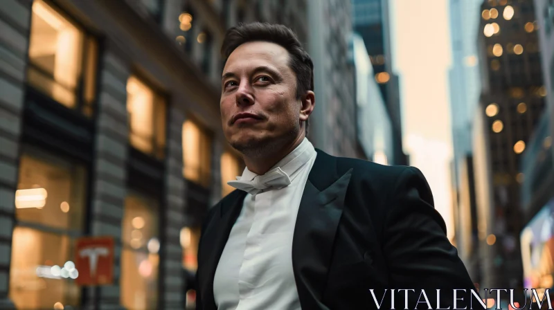 AI ART Elon Musk's Evening Urban Elegance