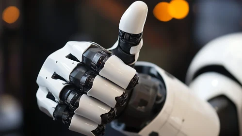 AI Robot Hand Gesture of Approval