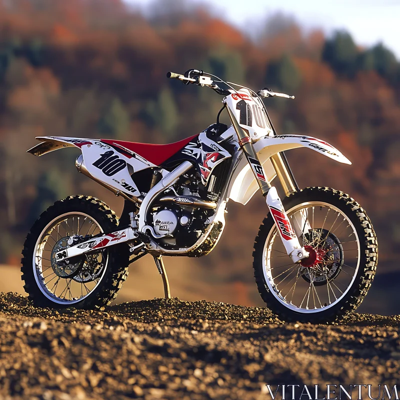 Off-Road Motorcycle in Waiting AI Image