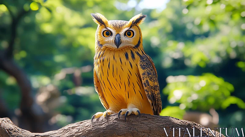 AI ART Golden-eyed Owl in Natural Habitat