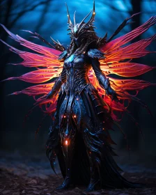 Armored Fairy with Glowing Wings