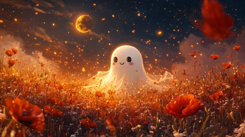 Enchanting Ghost and Poppies Art