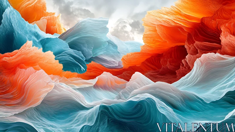 Ocean-Inspired Color Abstraction AI Image