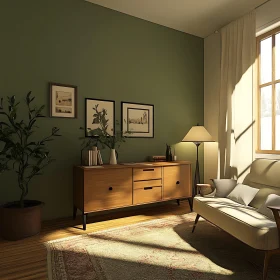 Peaceful Living Room with Natural Light