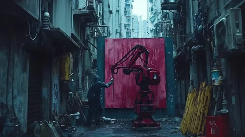 Urban Robot Art Installation