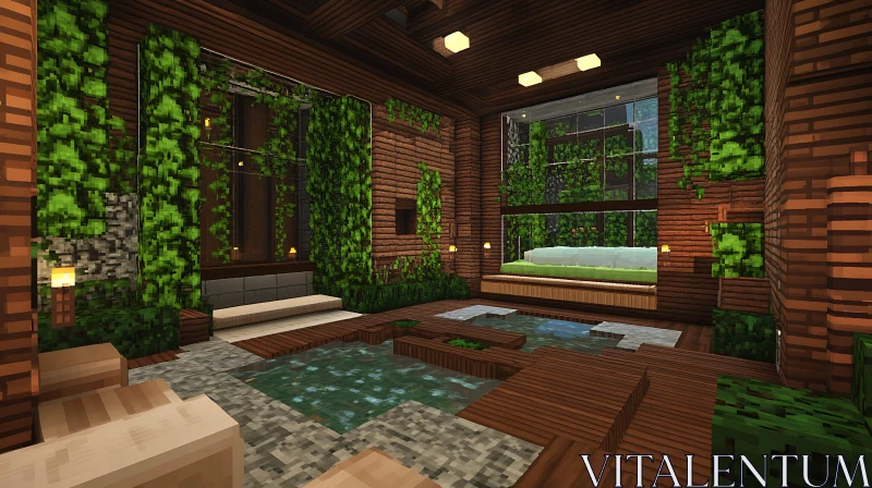 AI ART Virtual Serenity: Minecraft Interior Design