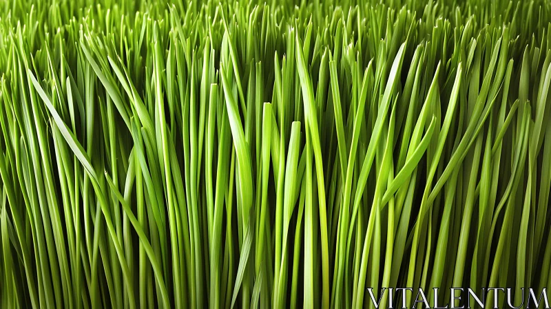 Verdant Grass Blades - Natural Greenery AI Image